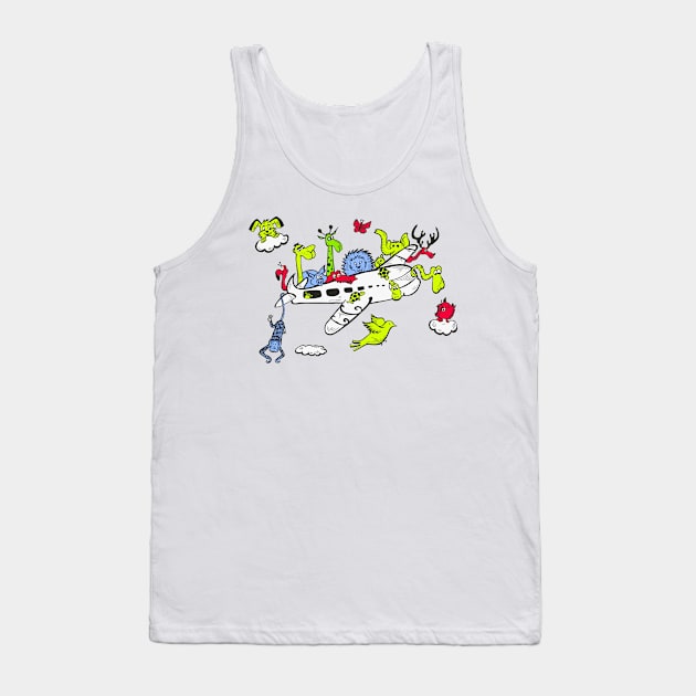 Animal's Plane Tank Top by Andengmarinko